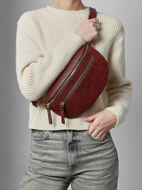 Heuptasje Milano Rood velvet caviar VC24111 ander zicht 1